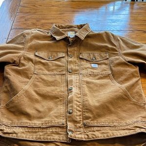 Carhartt tan washed duck cold weather jacket